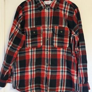 3/$18 Aritzia TNA Western Boyfriend Flannel Plaid Shirt Oversized Tartans Sz.S